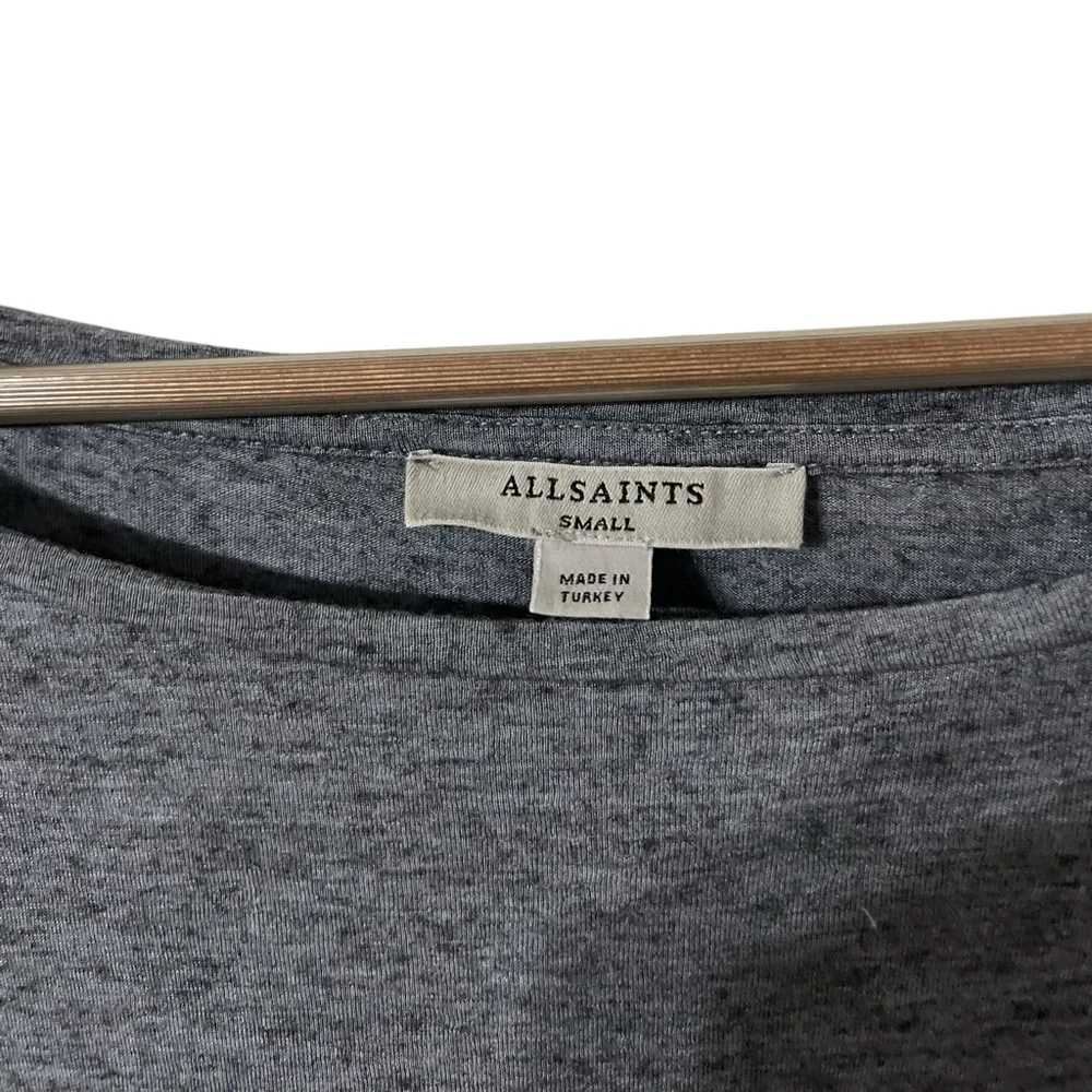 ALL SAINTS Musson Gray Long Sleeve Top Shirt